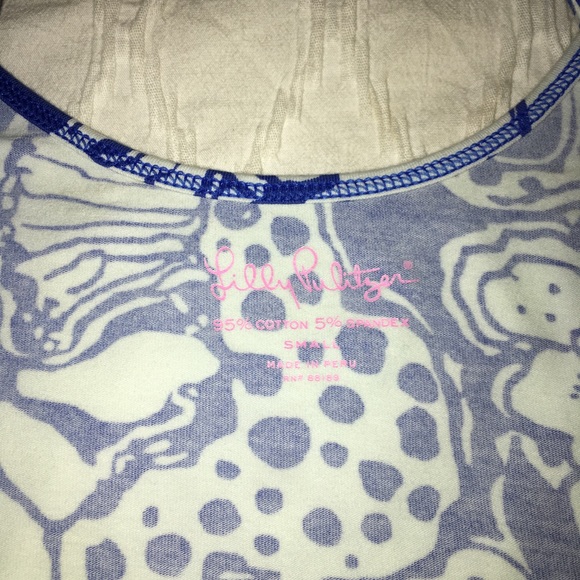 🦋 Lilly Pulitzer Cotton Tank Small Quahog Chowdah - Picture 4 of 5